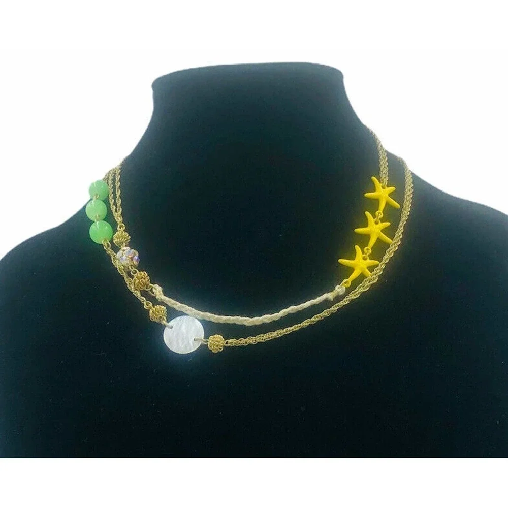 J. CREW Nautical Starfish Necklace Beads